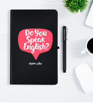 BK Gift Kişiye Özel İngilizce Öğretmeni Siyah Defter Kalem Hediye Seti - 5