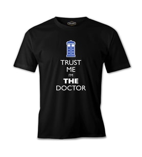 Doctor Who - Trust me I'm a Doctor Siyah Erkek Tshirt