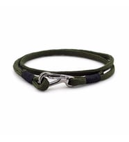 METAL KANCALI HAKİ YEŞİL SARMA PARACORD ERKEK BİLEKLİK BT415