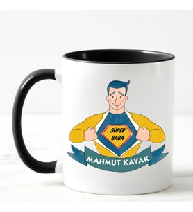Babaya İsimli Kupa Bardak Siyah