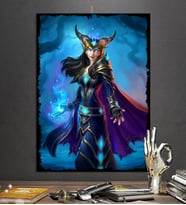 Hearthstone Countess Ashmore 35x50cm Dekoratif Hediyelik 8mm Ahşap Tablo