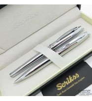 Scrikss 39 Parlak Krom Roller Kalem + Tükenmez Kalem Seti  Scrikss Oscar  İsme Özel Kalem  Hediye Kalem