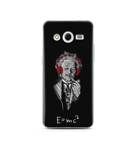 Einstein Tasarım Süper Şeffaf Silikon Telefon Kılıfı Samsung Core 2