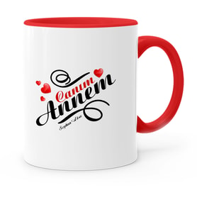 BK Gift Kişiye Özel Canım Annem Kırmızı Kupa Bardak  14