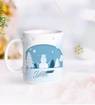 BK Gift Kişiye Özel Yılbaşı Mutlu Yıllar Kupa ve Kar Tanesi Kolye-22 (Model 1)