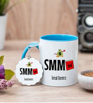 Mali Müşavir Mavi Kupa Bardak Ve Anahtarlık Set