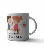 Sevgili Karikatür Kupa Bardak (Çok Renkli)