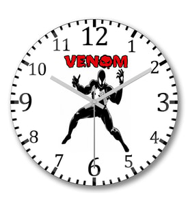 Venon Spider Duvar Saati Bombeli Gercek Cam