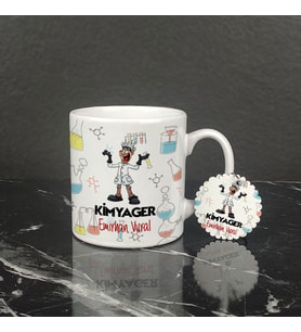 Kimyager Kupa Bardak ve Anahtarlık Set