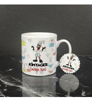 Kimyager Kupa Bardak ve Anahtarlık Set