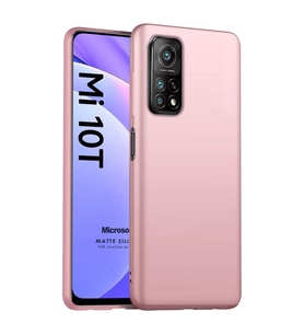 Microsonic Matte Silicone Xiaomi Mi 10T Pro Kılıf Rose Gold
