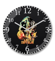 Banda Led Zeppelin Duvar Saati Bombeli Gercek Cam