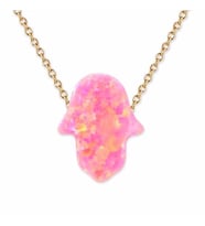 Mira Kolye Pembe Fatma Ana Eli 1,50 Gram 14 Ayar Altın (Sarı)