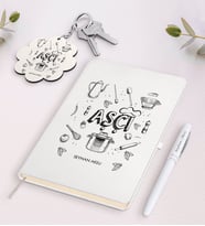 BK Gift Kişiye Özel Aşçı Beyaz Defter Kalem Ve Anahtarlık Hediye Seti-1 (Model 1)