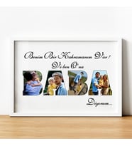 Kişiye Özel Baba Hediye Doğum Günü Benim Bir Kahramanım Var Tasarım Tablo Çerçeve Baba Hediye 13x18 cm