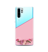 Kesik Çiçek Tasarımlı Süper Şeffaf Silikon Telefon Kılıfı Huawei P30 Pro 
