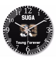 Bts Young Forever Suga Duvar Saati Bombeli Gercek Cam