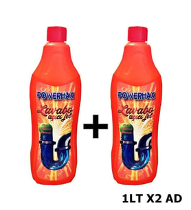 Powermax Lavabo Gider Açıcı Jel Formül 1 Lt x 2 Adet