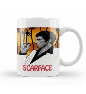 Scarface İllüstrasyon Kupa Bardak Porselen