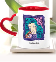 BK Gift Kişiye Özel Başak Burcu Kalpli Kupa Bardak Model 5