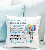Yeni Doğan Bebek Yastığı Kişiye Özel