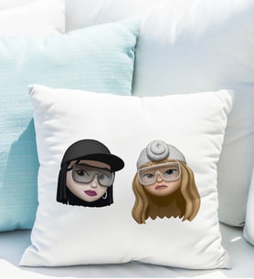 Emoji Kız Arkadaş Stiker Yastığı