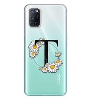 Papatya Harf Tasarım Süper Şeffaf Silikon Telefon Kılıfı Oppo A52-A72 T-Harfi