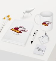 BK Gift Kişiye Özel Okul Müdürü Temalı Beyaz Defter Kalem Kupa Ayna Seti