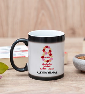 Kadınlar Günü Hediyesi Sihirli Kupa Bardak - 4