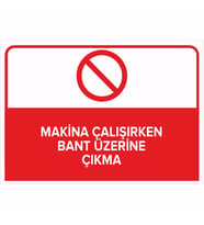 MIGNATIS - Makine Çalışırken Bant Üzerine Çıkma Levhası - Sac Malzeme 25x35cm