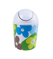 Çöp Kovası Mavi Papatyalı Melamin Banyo Aksesuarı HK500797185