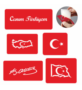 Türkiye Tattoo Dövme  Şablon Seti SPREYSİZ
