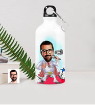 BK Gift Kişiye Özel Elvis Presley Karikatürlü Metal Suluk 500 Ml
