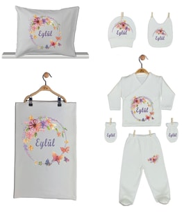 Pia Baby Gl 1923-06 İsme Özel Yastık Battaniye Zıbın Set