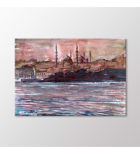 Arty Tablo Suluboya, İstanbul Manzarası Tablo (Karışık)