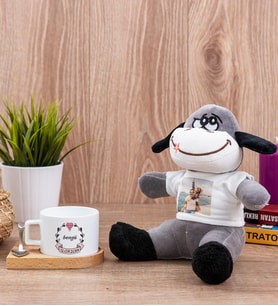 İsim Yazılı ve Tarihli Fincan ve Peluş Eşek