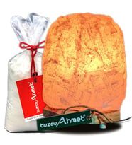 Tuzcu Ahmet Beyaz Tuzdan Yapılmış 2-3 kg Tuz Lambası 1 Kg Kristal Kaya Tuzu Hediyeli