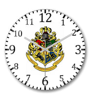 Harry Potter Hogwarts Duvar Saati Bombeli Gercek Cam