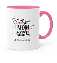 BK Gift Kişiye Özel En İyi Anne Pembe Kupa Bardak  6