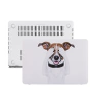 MacBook Air Kılıf HardCase A1369 A1466 2017 Öncesi Uyumlu Koruyucu Kılıf Dog01 (Beyaz - Kahverengi)