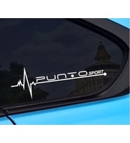 Fiat Punto Yan Cam Sticker Oto Kapı Çıkartma  20cmx7cm