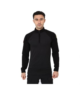 Siyah Outdoor Operasyon Tşörtü Combat