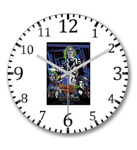 Beetlejuice Duvar Saati Bombeli Gercek Cam