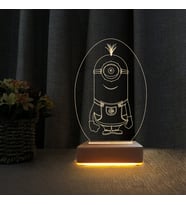 Doğum Günü Hediyesi Minion 3d Çocuk Odası Gece Lambası (Sarı)