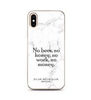 Iphone Xs Beyaz Mermer Söz Tasarımlı Telefon Kılıfı