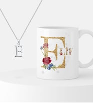 BK Gift Kişiye Özel İsimli Kupa ve Harf Kolye Hediye Seti - 4 (Model 1)