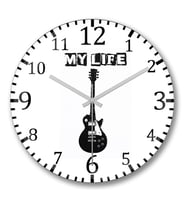 My Life Müzik Duvar Saati Bombeli Gercek Cam