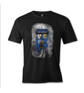 Doctor Who - Tardis Siyah Erkek Tshirt
