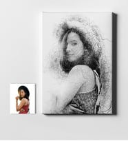 BK Gift Kişiye Özel Çizgiler Tasarımlı Kanvas Tablo 50x70cm
