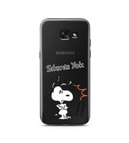Snoopy Tasarımlı Süper Şeffaf Silikon Telefon Kılıfı Samsung A5 (2015)